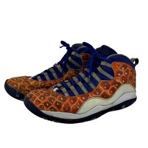 Nike Air Jordan X 10 Retro TXT 487214-107 CUSTOM PAINT UF Gator Blue Orange